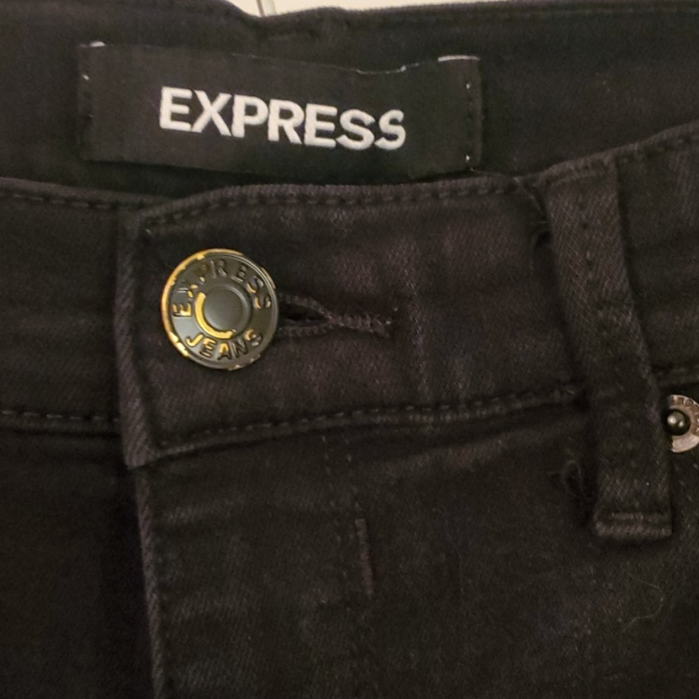 Express black skinny jeans